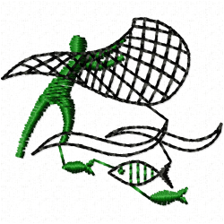 Fishing Embroidery Design 1 Fishing Embroidery Design 1